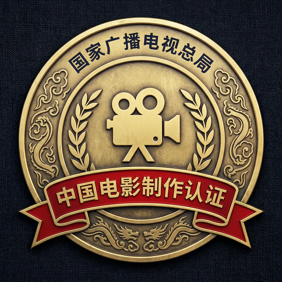 大象传媒影视制作许可证徽章-国家广播电视总局颁发